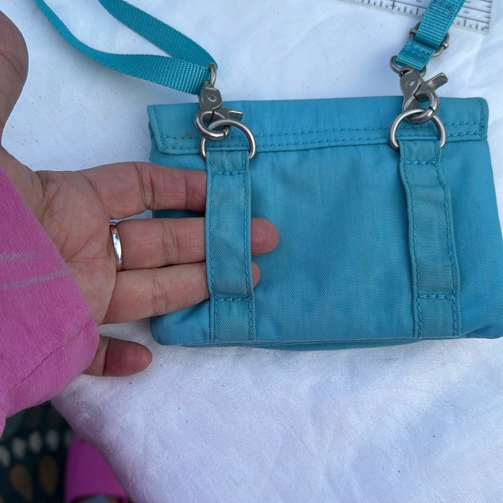 Baggallini Blue Crossbody Bag with Flap Closure and Metallic Detail - Picture 5 of 10